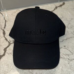 Matte Collection Embroidered Black Hat